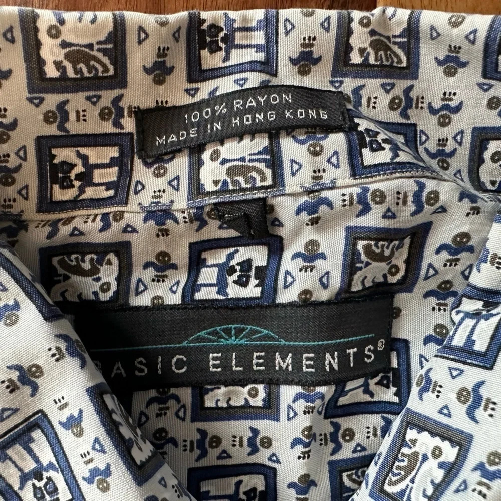 Vintage 90s Basic Elements Button Down Shirt Xl - image 3